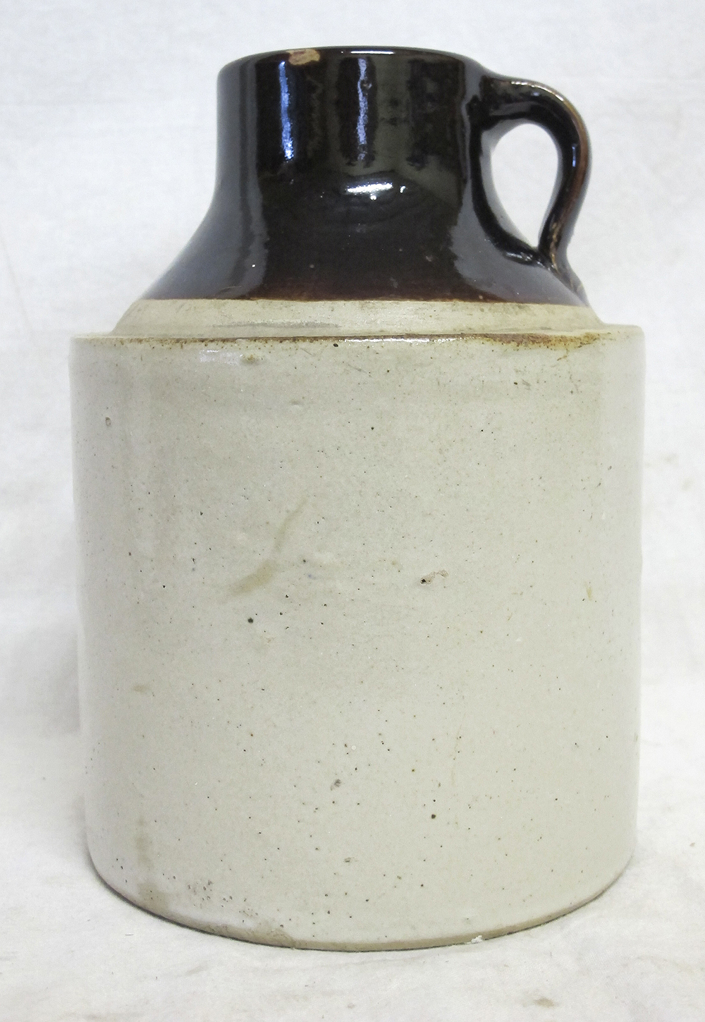 Antique Midwest Wide Mouth Syrup Molasses Brwon White Stoneware Stacker Jug Yqz Ebay